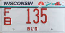 1994 Wisconsin Bus License Plate