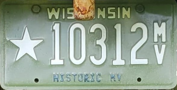 2010 Wisconsin Historic Military Vehicle Plate