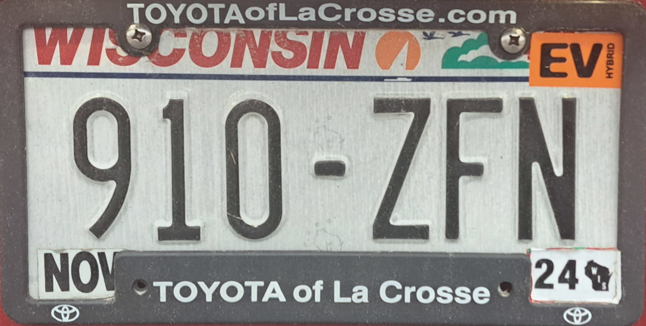 2024 Wisconsin EV plate