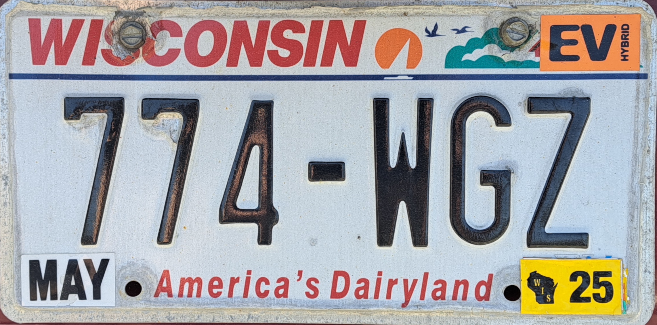 2025 Wisconsin EV plate