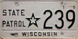 1956 Wisconsin State Patrol License Plate