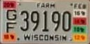 2020 Wisconsin Heavy Farm Truck License Plate