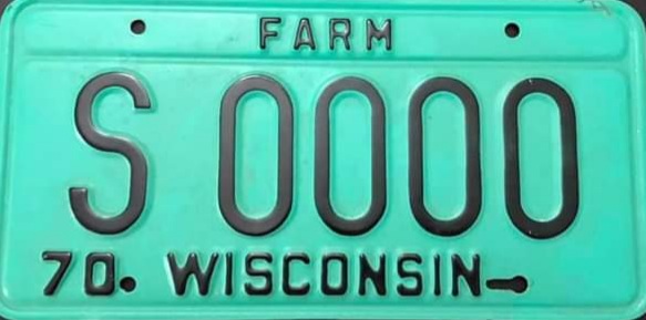 1970 Wisconsin Heavy Farm Truck License Plate