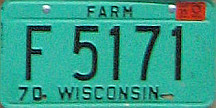 1972 Wisconsin Heavy Farm Truck License Plate