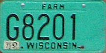 1973 Wisconsin Heavy Farm Truck License Plate