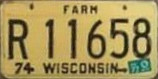 1977 Wisconsin Heavy Farm Truck License Plate