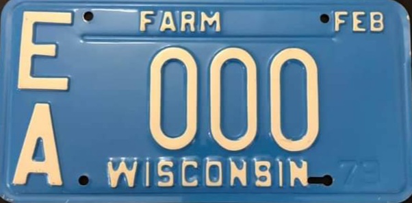 1979 Wisconsin Heavy Farm Truck License Plate