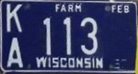 1987 Wisconsin Heavy Farm Truck License Plate