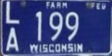 1987 Wisconsin Heavy Farm Truck License Plate