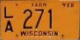 1991 Wisconsin Heavy Farm Truck License Plate