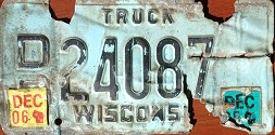 December 2006 Wisconsin Heavy Truck License Plate