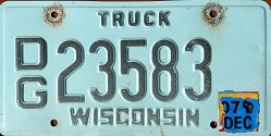 December 2007 Wisconsin Heavy Truck License Plate