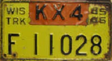 June 1946 Wisconsin Heavy Truck License Plate