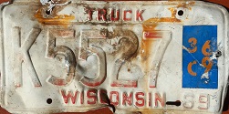 September 1969 Wisconsin Heavy Truck License Plate