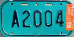 1998 Wisconsin ATV Dealer License Plate