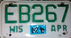 2002 Wisconsin Motorcycle License Plate