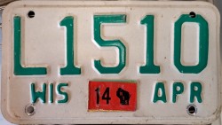2014 Wisconsin Motorcycle License Plate