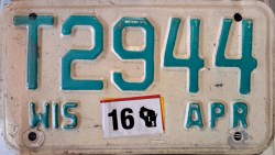 2016 Wisconsin Motorcycle License Plate