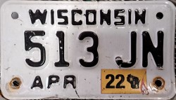 2022 Wisconsin Motorcycle License Plate