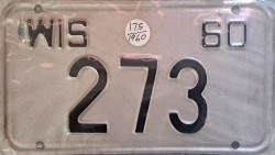 1948 Wisconsin Motorcycle License Plate