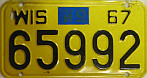 1969 Wisconsin Motorcycle License Plate