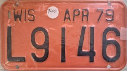 1979 Wisconsin Motorcycle License Plate