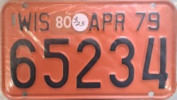 1979 Wisconsin Motorcycle License Plate