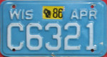 1983 Wisconsin Motorcycle License Plate