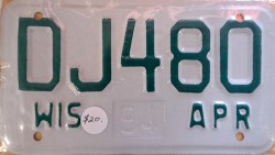 1994 Wisconsin Motorcycle License Plate