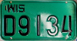 1975 Base Wisconsin Snowmobile Dealer License Plate