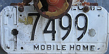 1966 Wisconsin Mobile Home License Plate