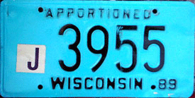 1989 Wisconsin Apportioned 4 Digit