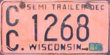 1981 Wisconsin Semi Trailer License Plate