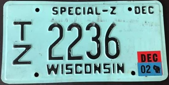 1994 Wisconsin Special-Z Narrow Dies Wide Prefix TZ