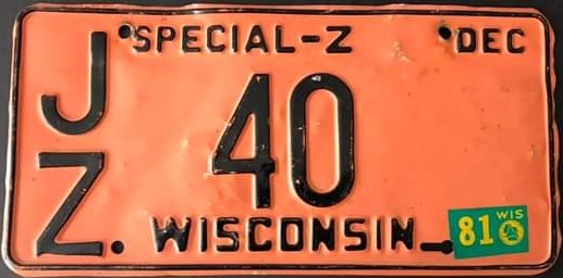 1980 Wisconsin Special-Z 2 Digit
