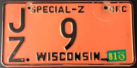 1980 Wisconsin Special-Z 1 Digit