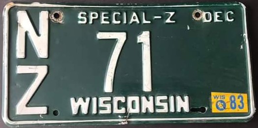 1982 Wisconsin Special-Z 2 Digit