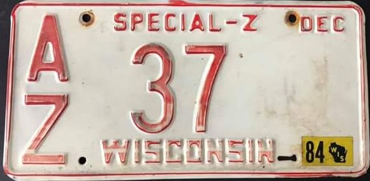 1984 Wisconsin Special-Z (truck sticker)