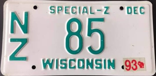 1992 Wisconsin Special-Z 2 Digit