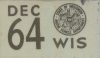 1964 Wisconsin Motorcycle License Plate Sticker