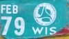 1979 Wisconsin Motorcycle License Plate Sticker