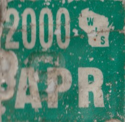 April 2000 Wisconsin Heavy Truck License Plate Sticker