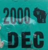 December 2000 Wisconsin Heavy Truck License Plate Sticker