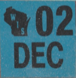 December 2002 Wisconsin Heavy Truck License Plate Sticker