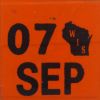 September 2007 Wisconsin Heavy Truck License Plate Sticker