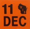 December 2011 Wisconsin Heavy Truck License Plate Sticker