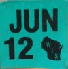 June 2012 Wisconsin Heavy Truck License Plate Sticker