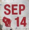 September 2014 Wisconsin Heavy Truck License Plate Sticker