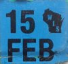 February 2015 Wisconsin Heavy Truck License Plate Sticker
