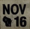 November 2016 Wisconsin Heavy Truck License Plate Sticker